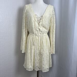 American Eagle Dress Womens Small Ivory Lace Boho Fairy Festival Hippie Romantic